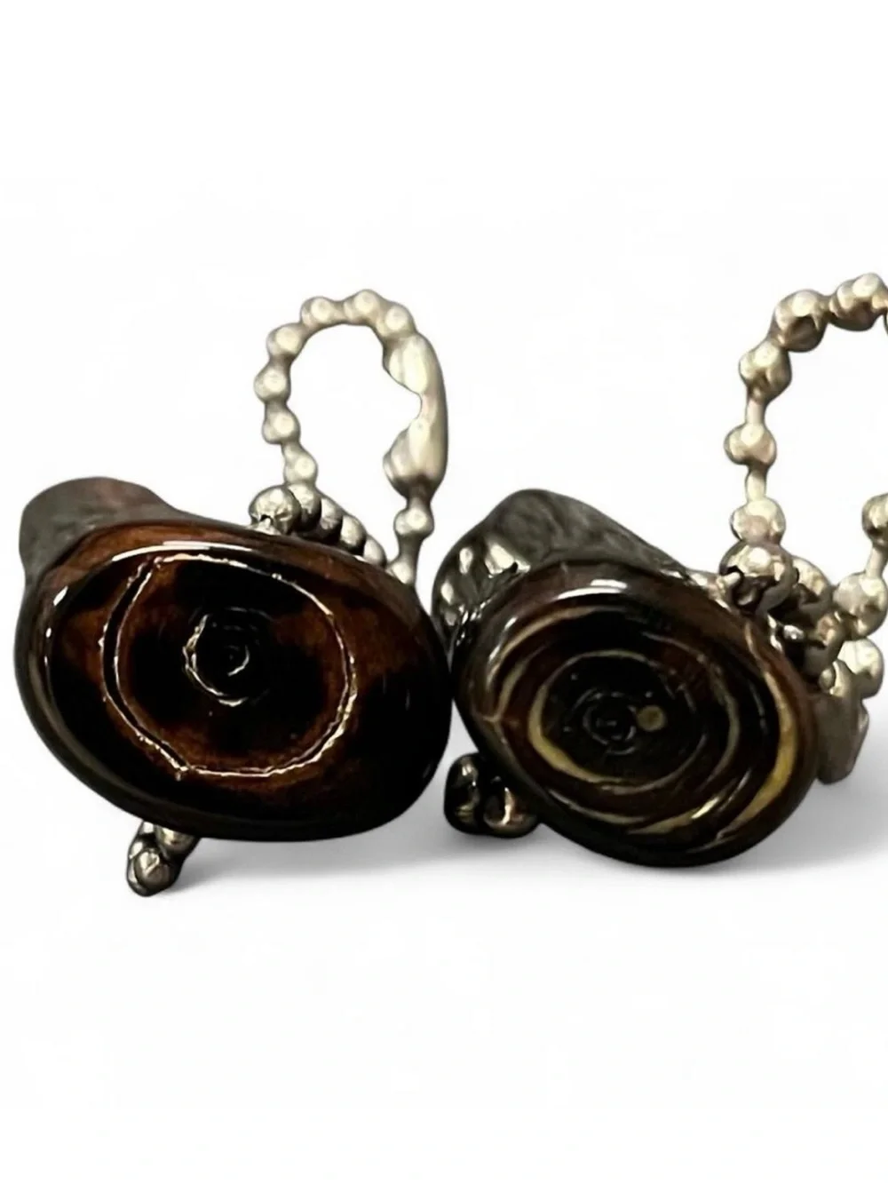 Vintage Brown and Black Stone Key Chains